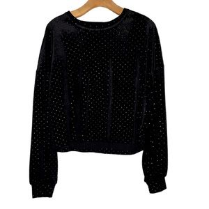 Dynamite Velour Stud Top